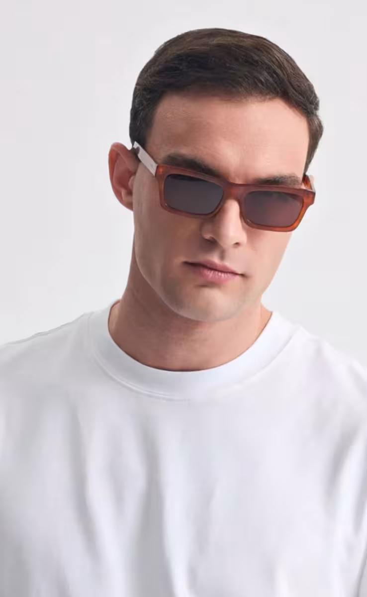 SUNGLASSES KYTHERA IN MARBLE HAVANA WITH STONE BROWN LENSES