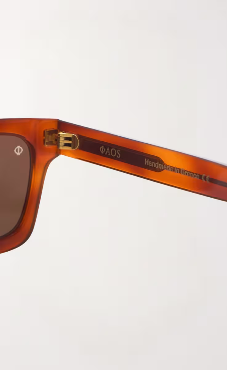 SUNGLASSES KYTHERA IN MARBLE HAVANA WITH STONE BROWN LENSES