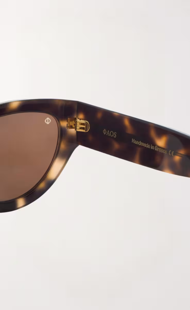 SUNGLASSES ASTYPALEA IN MARBLE BEIGE WITH STONE BROWN LENSES