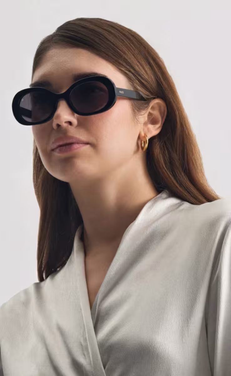 SUNGLASSES ITHACA IN EREVOS BLACK WITH SHADE GREY LENSES