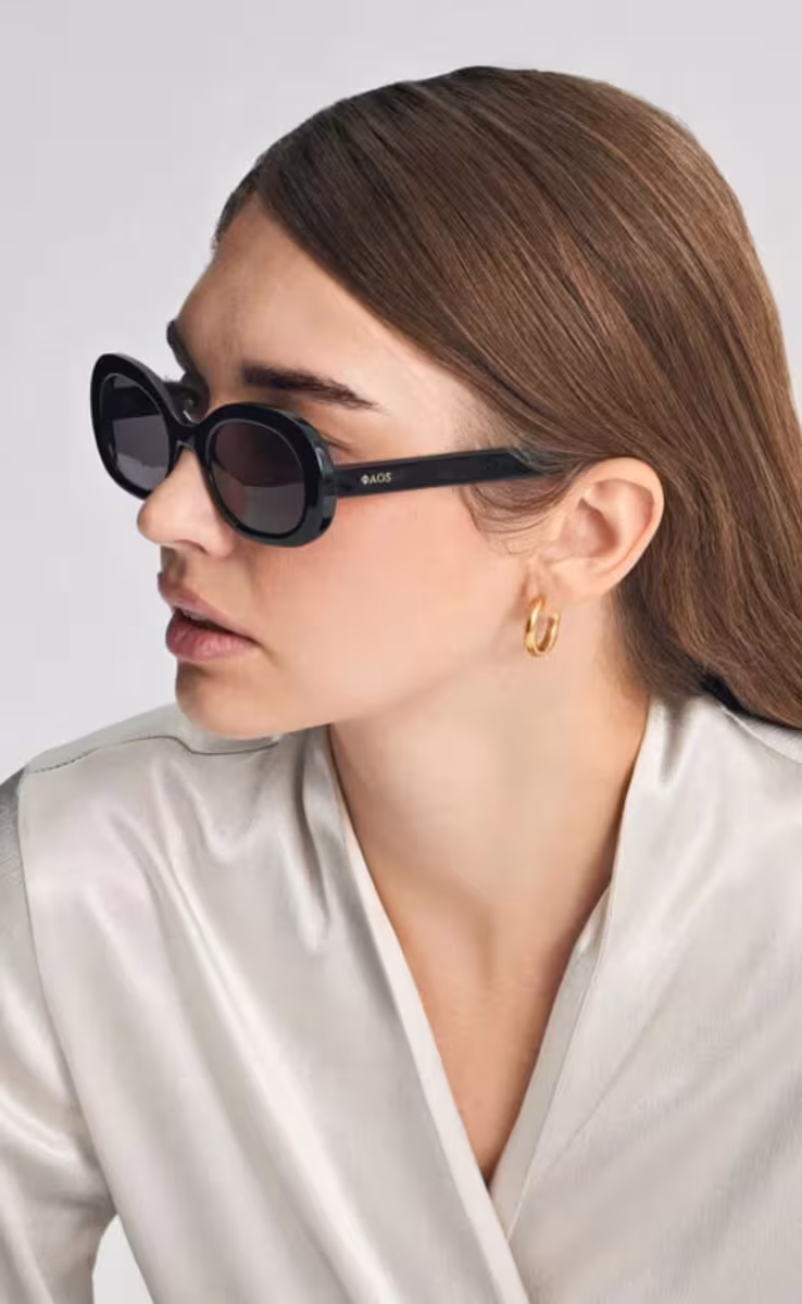 SUNGLASSES ITHACA IN EREVOS BLACK WITH SHADE GREY LENSES