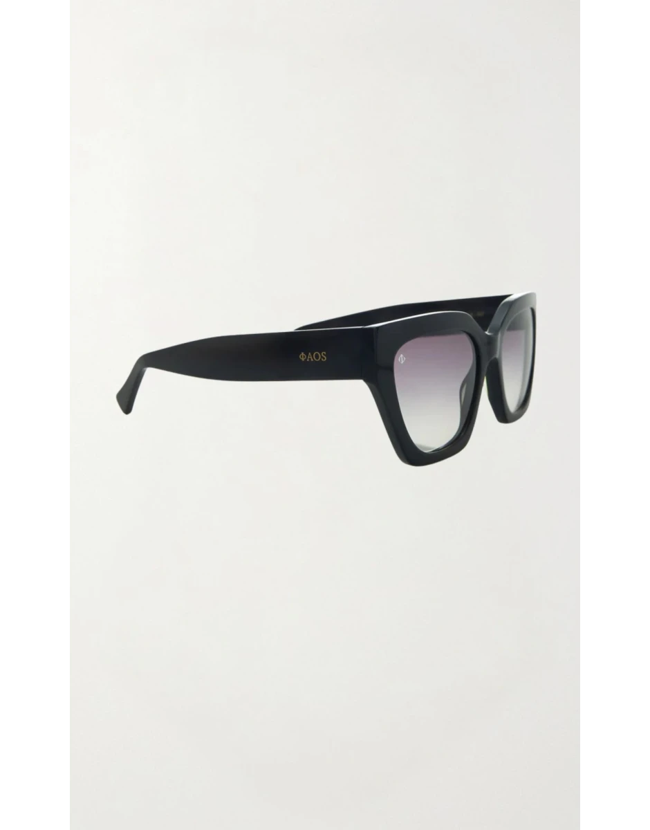 SUNGLASSES SKYROS IN EREVOS BLACK WITH SUNSET GREY LENSES