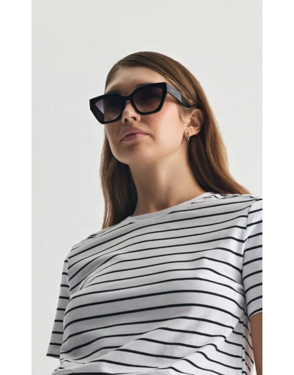 SUNGLASSES SKYROS IN EREVOS BLACK WITH SUNSET GREY LENSES