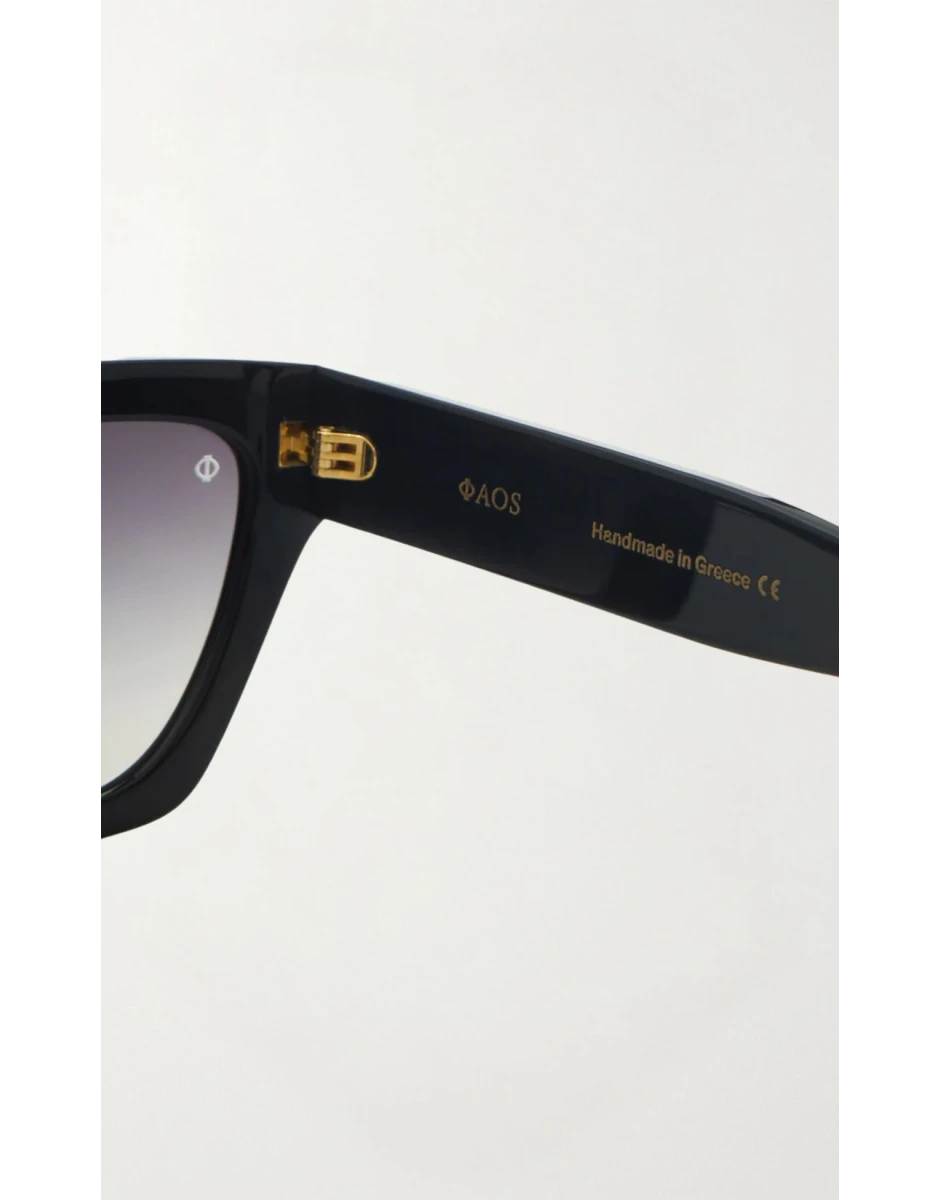 SUNGLASSES SKYROS IN EREVOS BLACK WITH SUNSET GREY LENSES