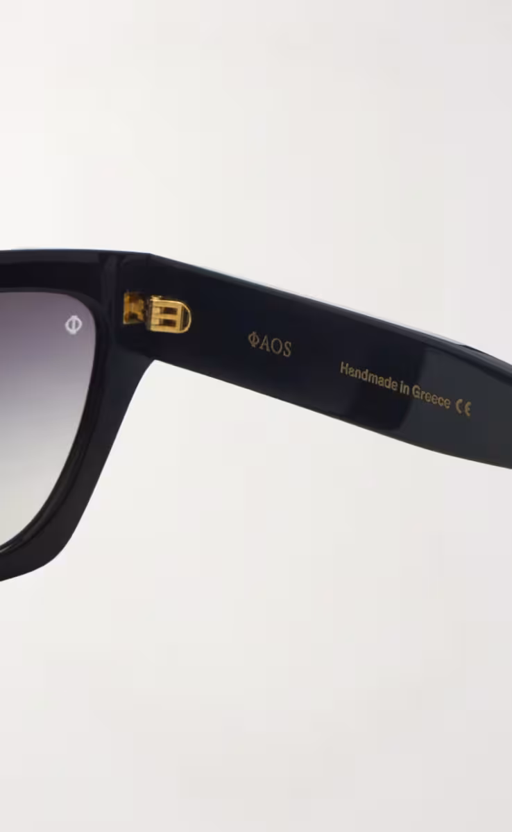 SUNGLASSES SKYROS IN EREVOS BLACK WITH SUNSET GREY LENSES