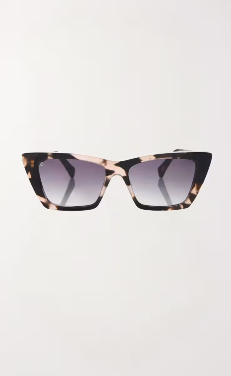 SUNGLASSES CORFU IN MARBLE BEIGE WITH STONE BROWN LENSES