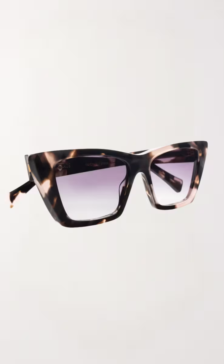 SUNGLASSES CORFU IN MARBLE BEIGE WITH STONE BROWN LENSES