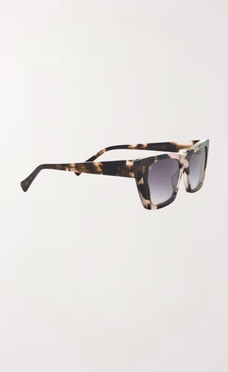 SUNGLASSES CORFU IN MARBLE BEIGE WITH STONE BROWN LENSES