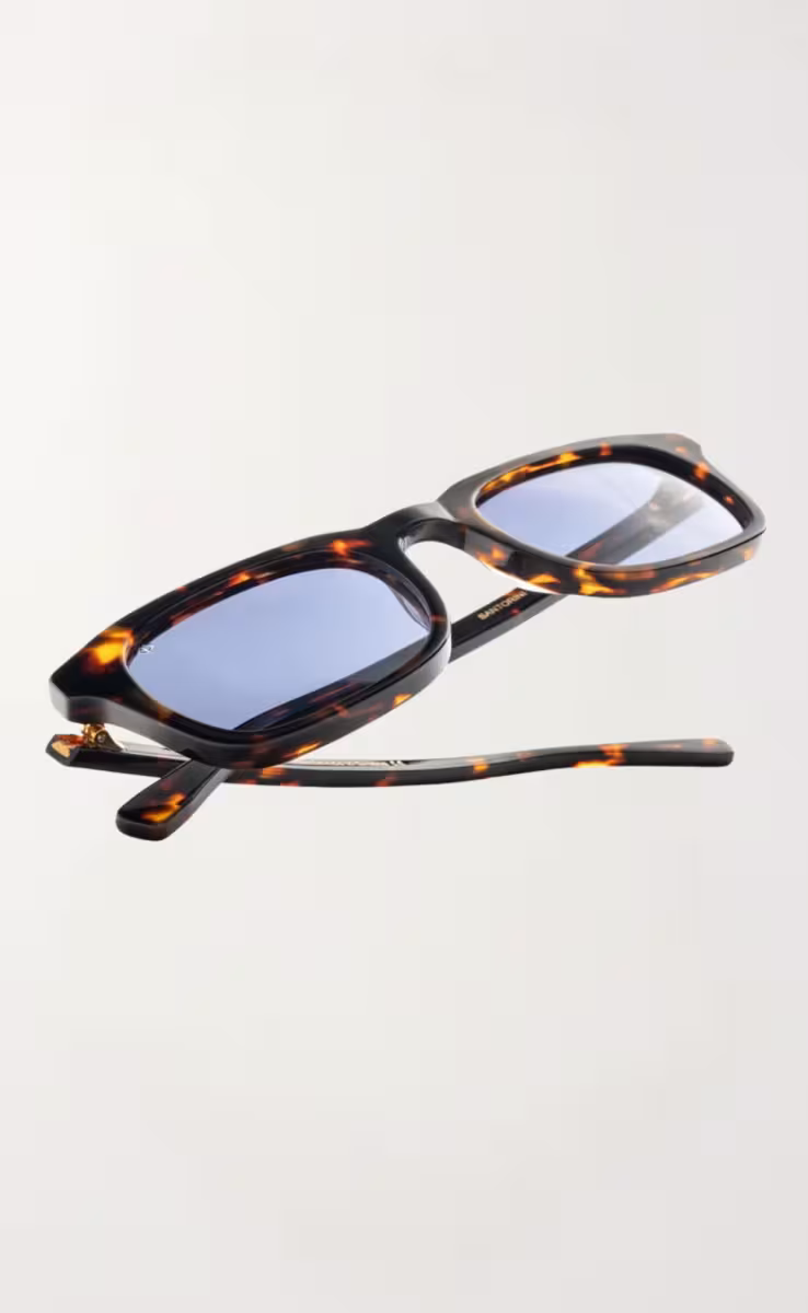SUNGLASSES SANTORINI MARBLE BROWN WITH AEGEAN BLUE LENSES