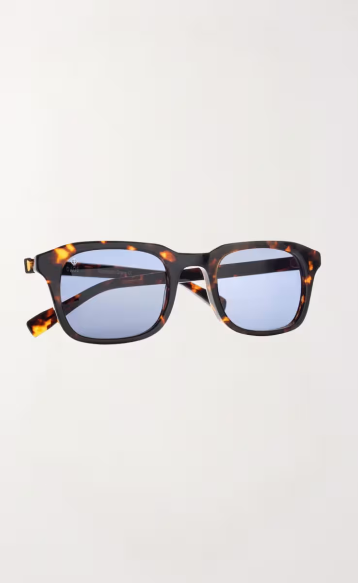 SUNGLASSES SANTORINI MARBLE BROWN WITH AEGEAN BLUE LENSES