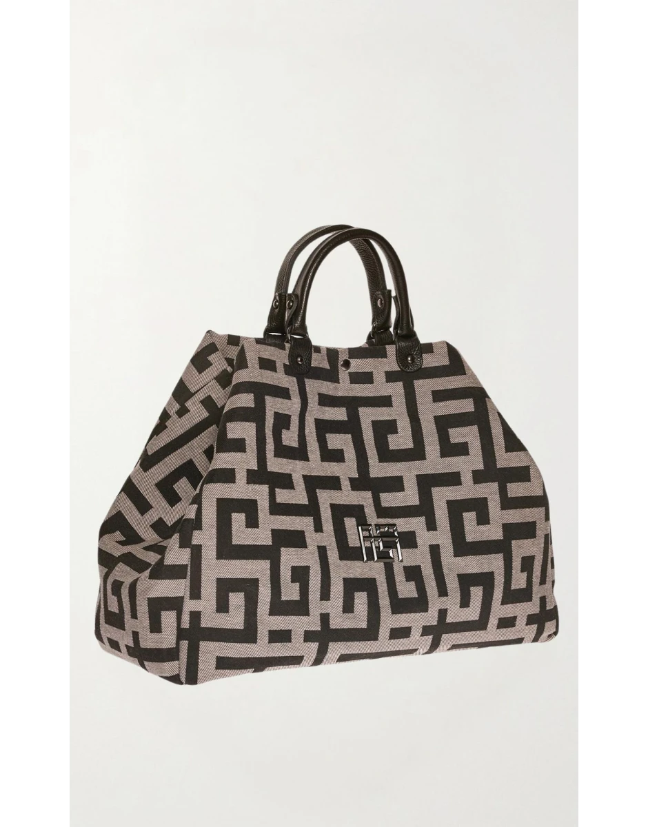 IRIS TOTE LARGE BAG BEIGE BLACK