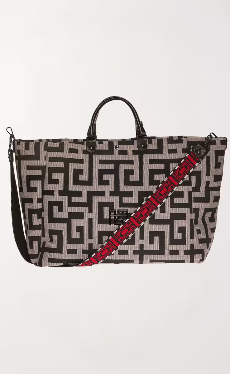 IRIS TOTE LARGE BAG BEIGE BLACK