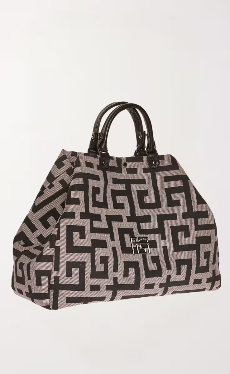 IRIS TOTE LARGE BAG BEIGE BLACK