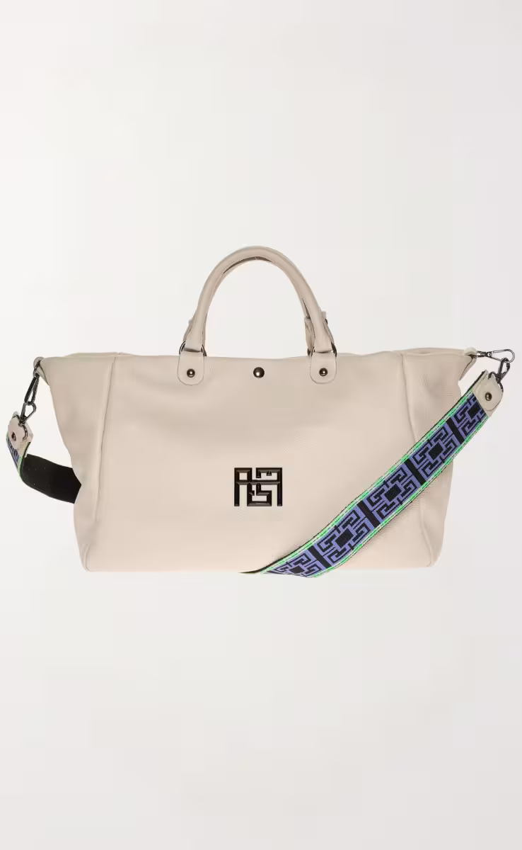 IRIS LEATHER TOTE MEDIUM BAG BEIGE