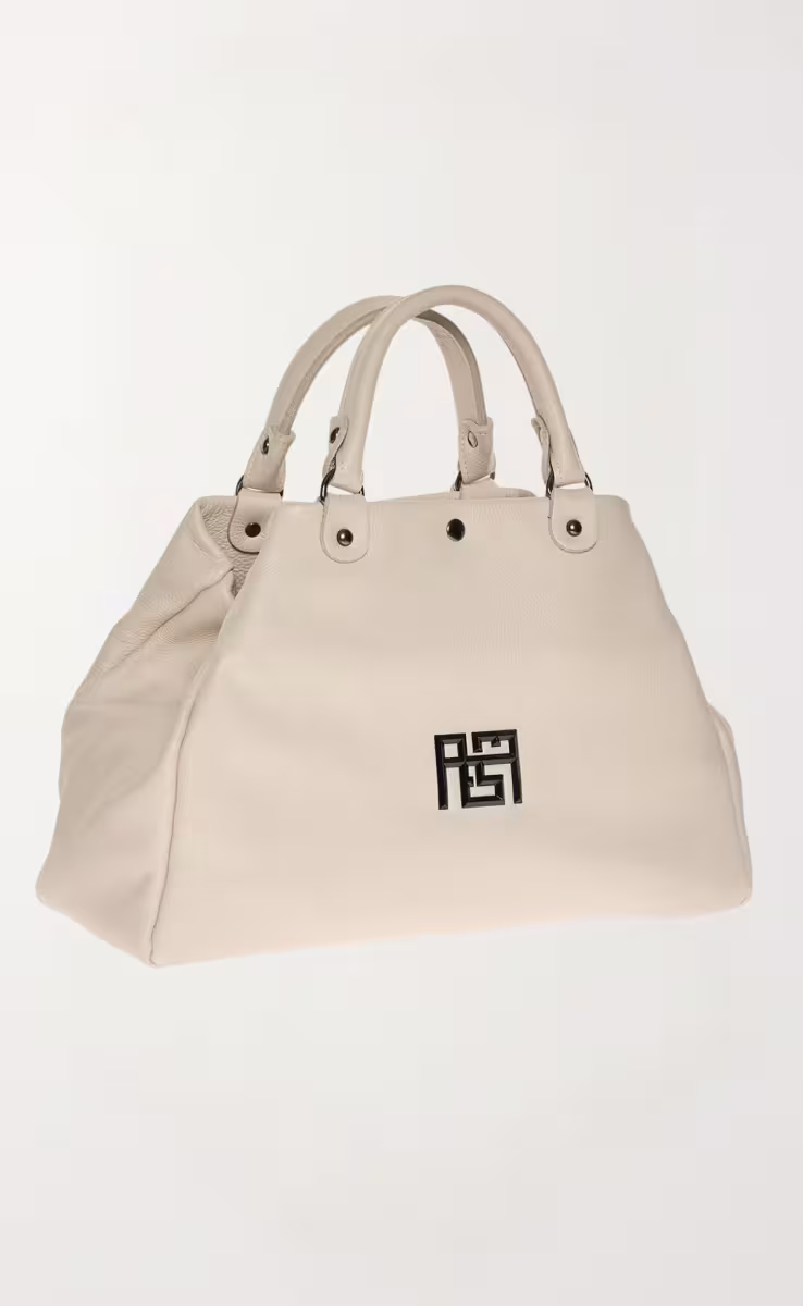 IRIS LEATHER TOTE MEDIUM BAG BEIGE