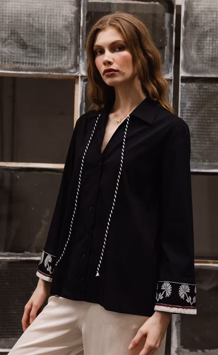 THALEIA SHIRT BLACK