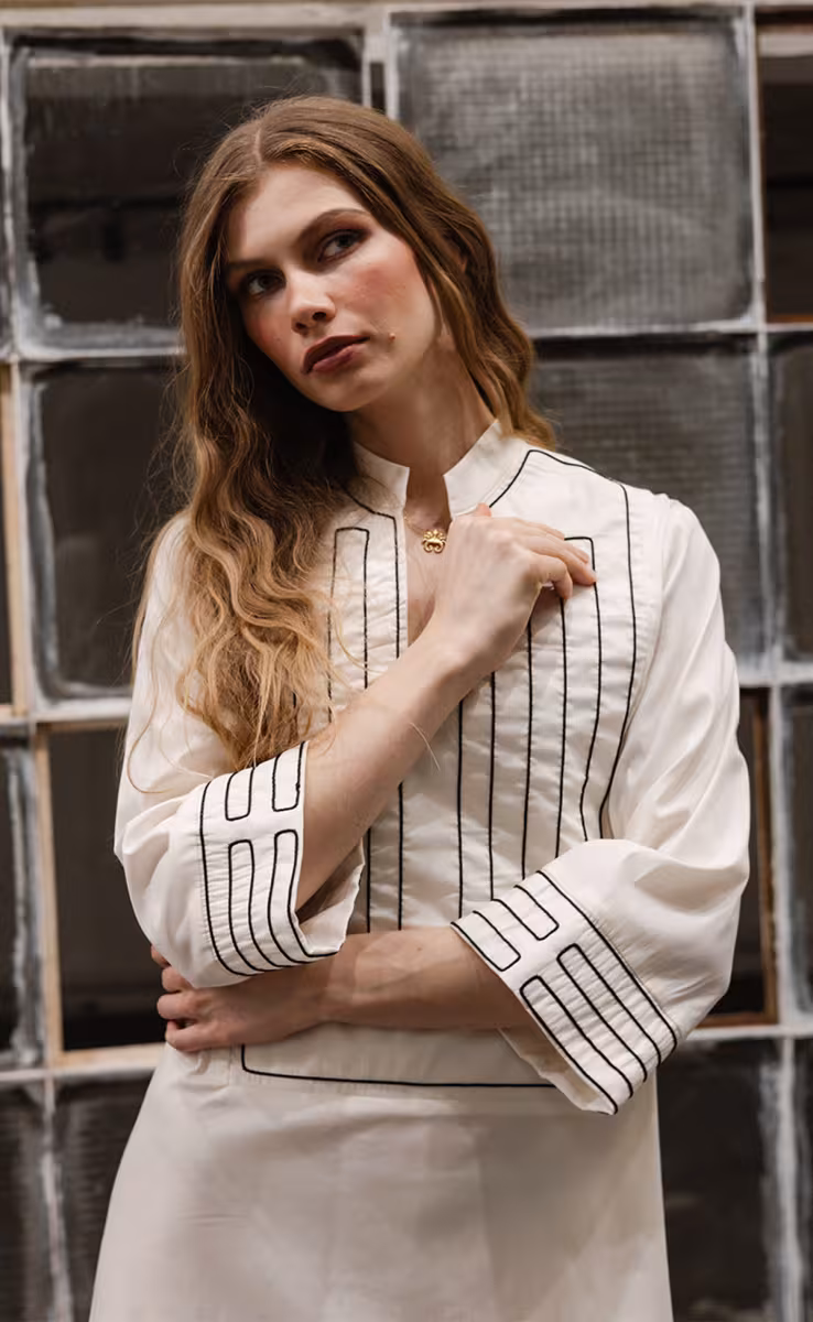 ELPIDA DRESS OFF WHITE
