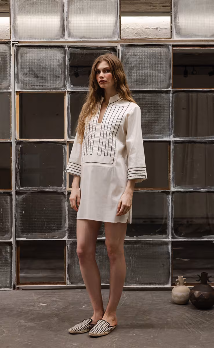 ELPIDA DRESS OFF WHITE