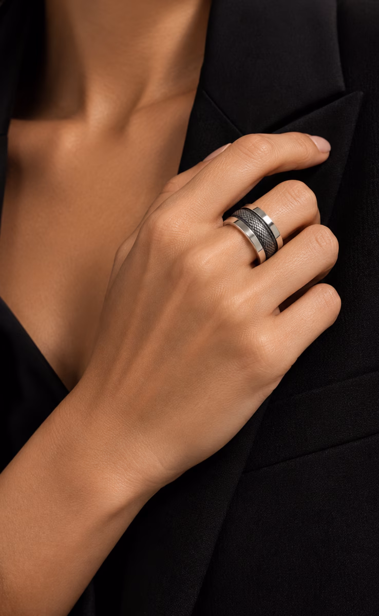 SILVER RING K.AND
