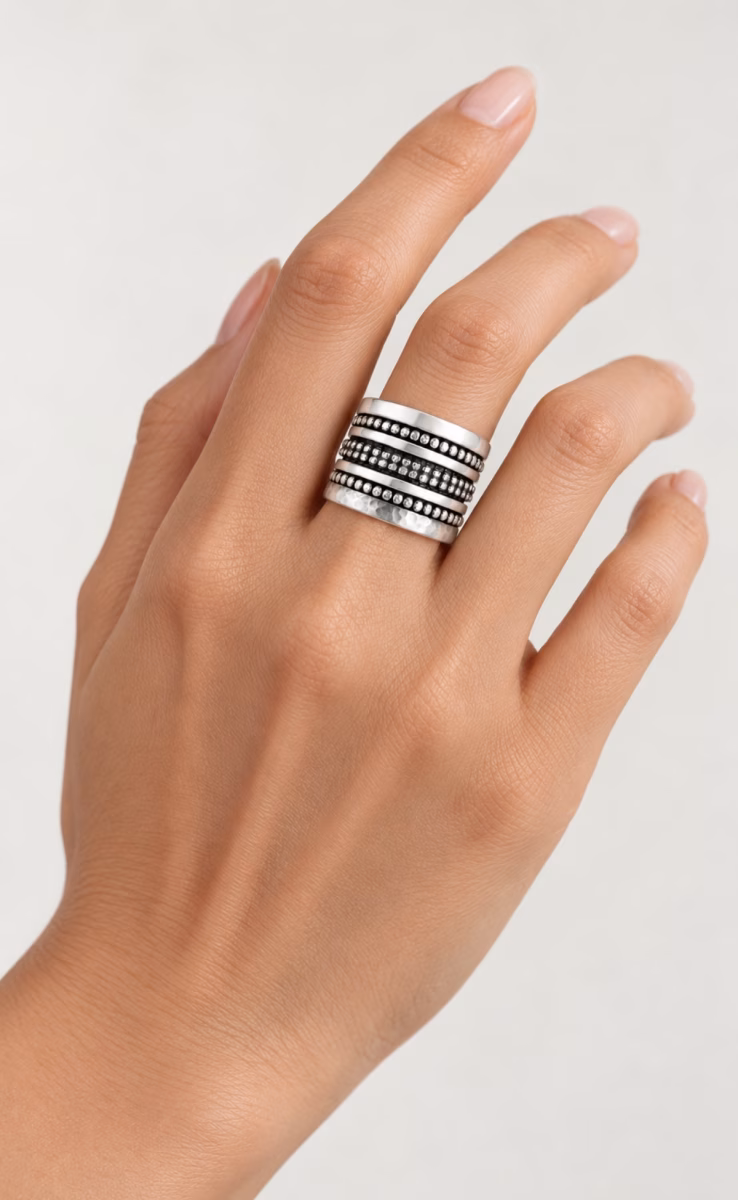 SILVER RING K.AND
