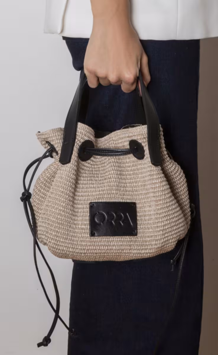 ΤΣΑΝΤΑ APOKOPI RAFFIA ΜΠΕΖ