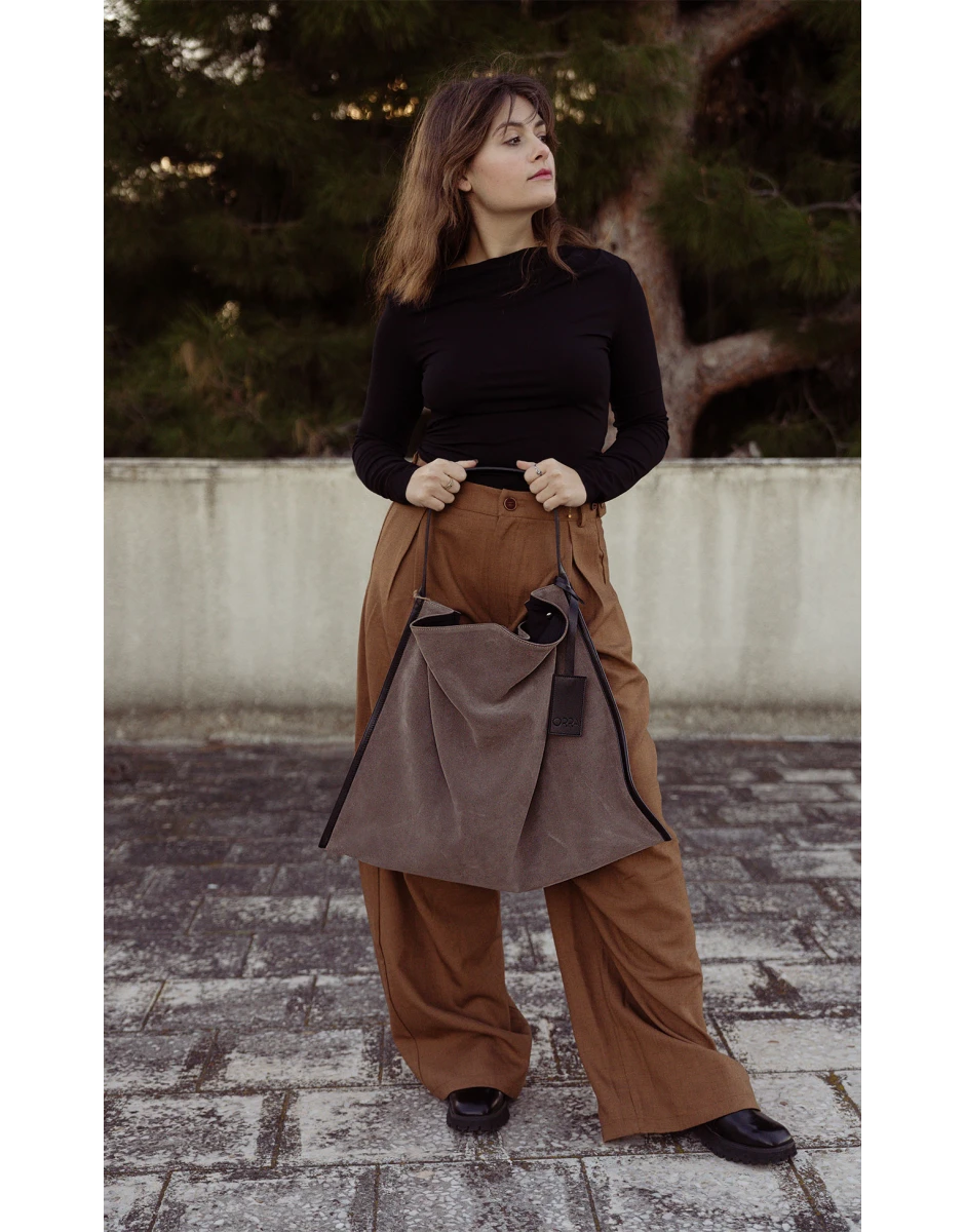 ANAPLASIS BAG SUEDE GREY