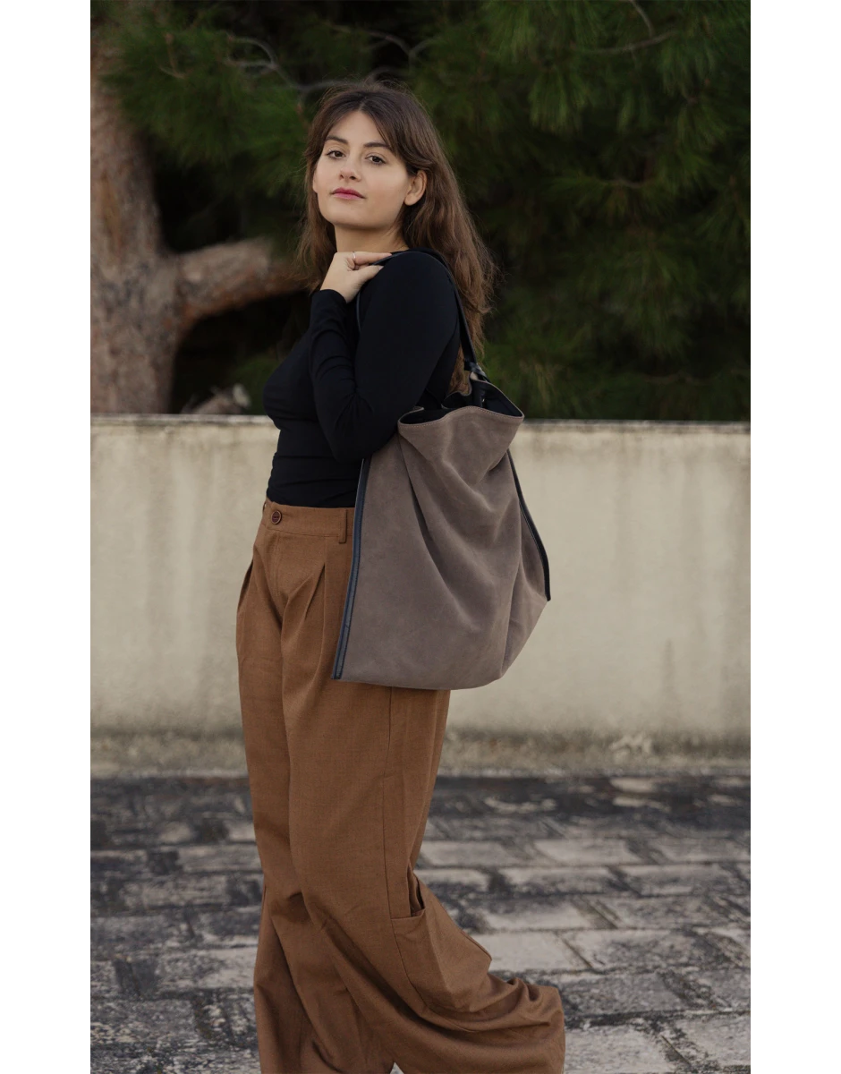 ANAPLASIS BAG SUEDE GREY