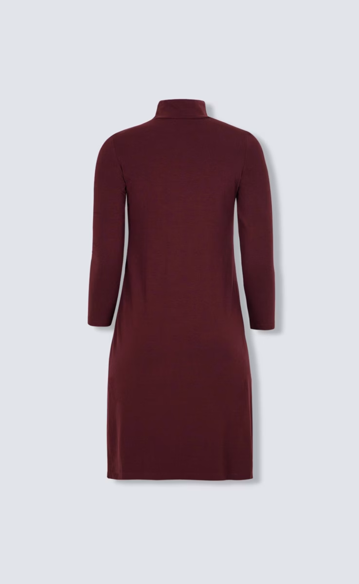 SHORT DRESS TURTLNECK VITAL BORDEAUX