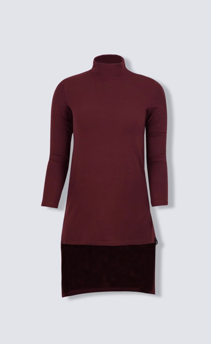 SHORT DRESS TURTLNECK VITAL BORDEAUX