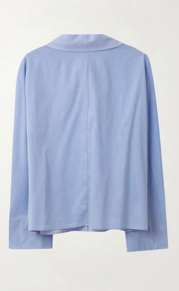 OVERSIZED SHIRT STRIPE LIGHT BLUE