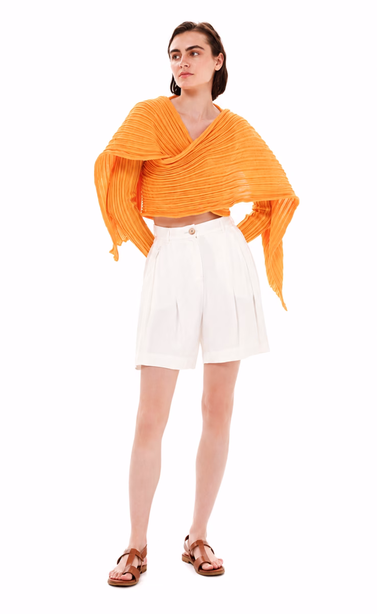 ARTISANS YELLOW WRAP CARDIGAN “ARCHETYPES 2550”
