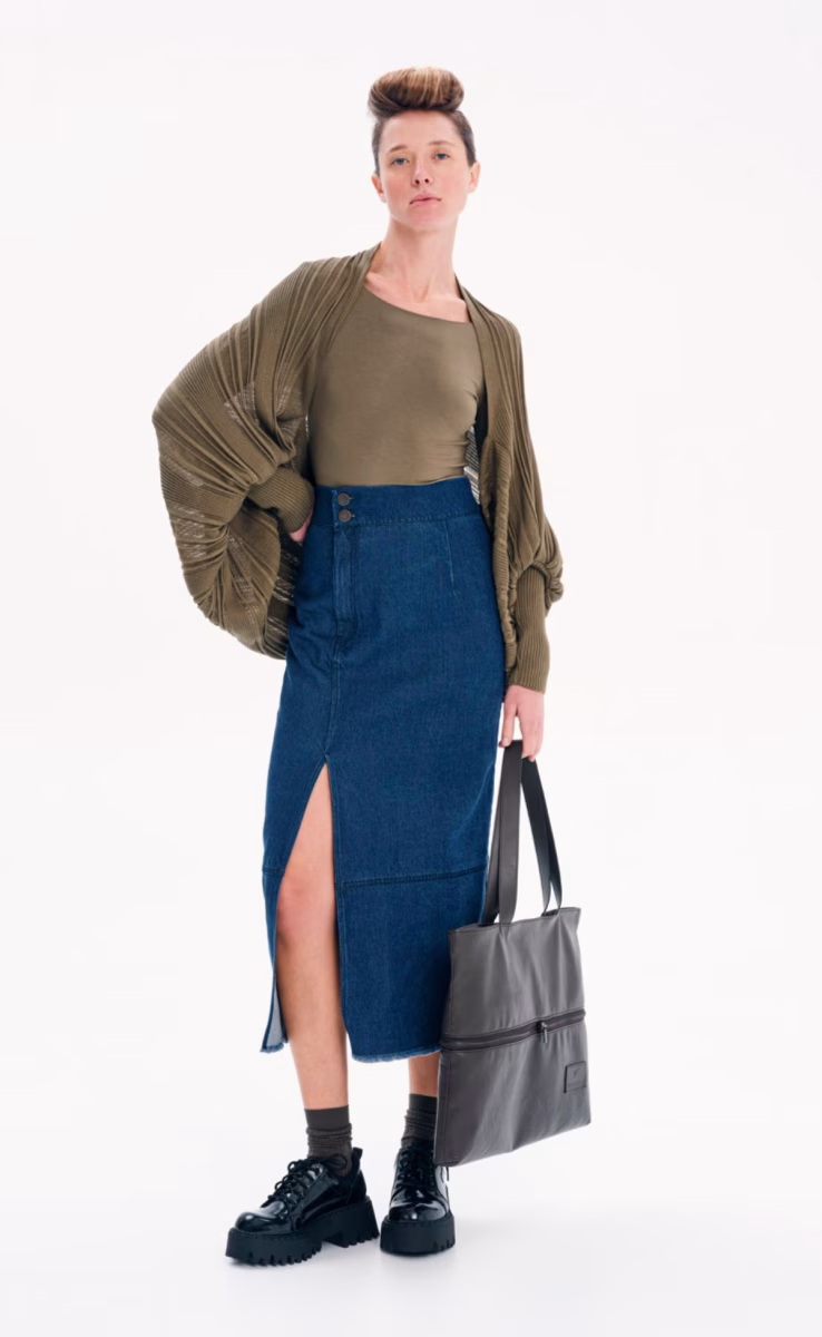 MIDI DENIM SKIRT