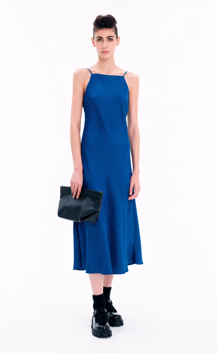 MIDI SLEEVELESS DRESS LIGHT BLUE