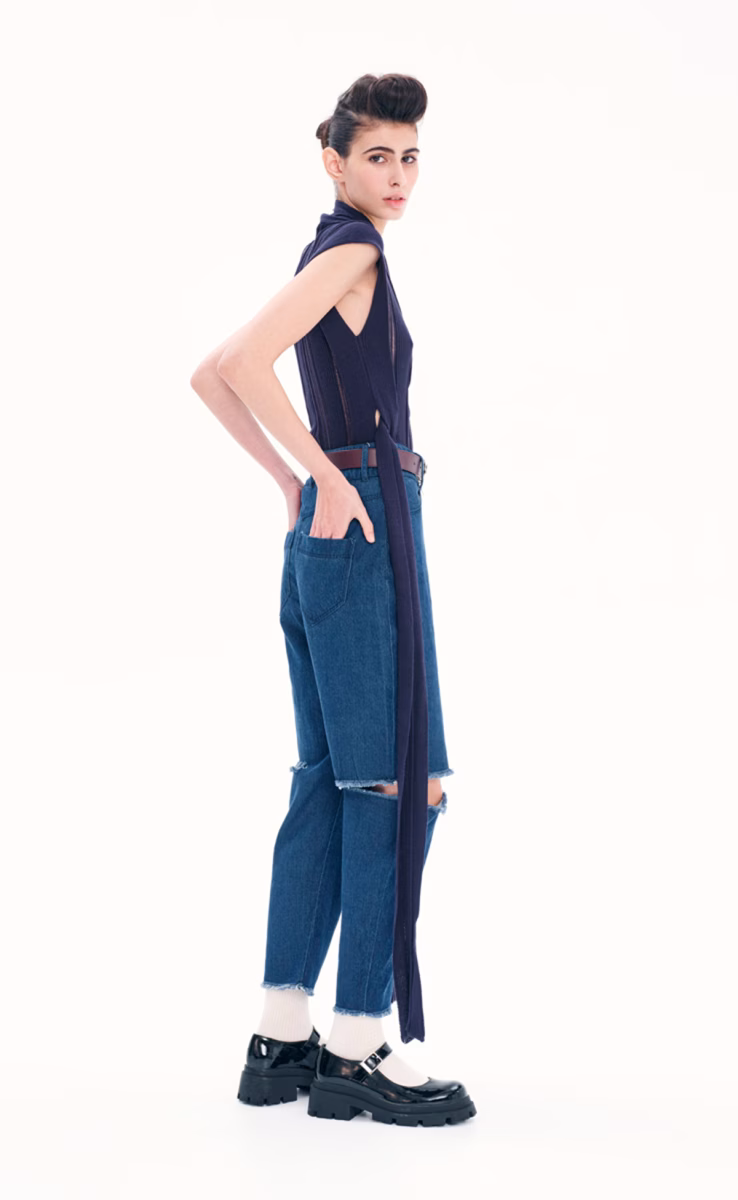 DENIM ΠΑΝΤΕΛΟΝΙ ΜΕ ΚΟΨΙΜΑΤΑ