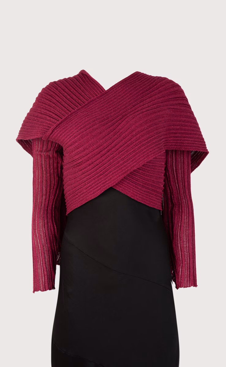 CARDIGAN 2550 DIANALUX LUREX CHARMING RED
