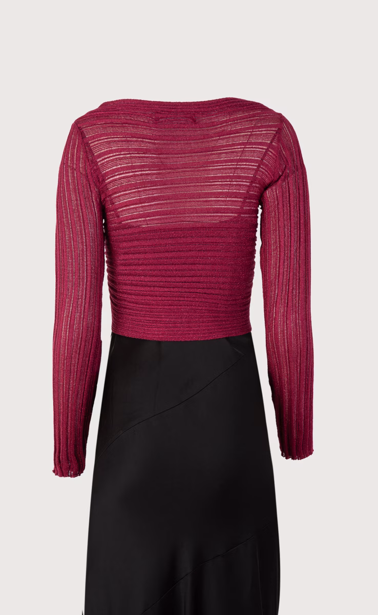 CARDIGAN 2550 DIANALUX LUREX CHARMING RED