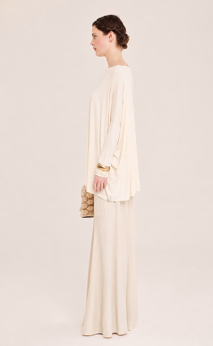 LONGSLEEVE OVERSIZED TOP ECRU