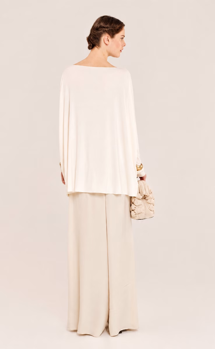 LONGSLEEVE OVERSIZED TOP ECRU