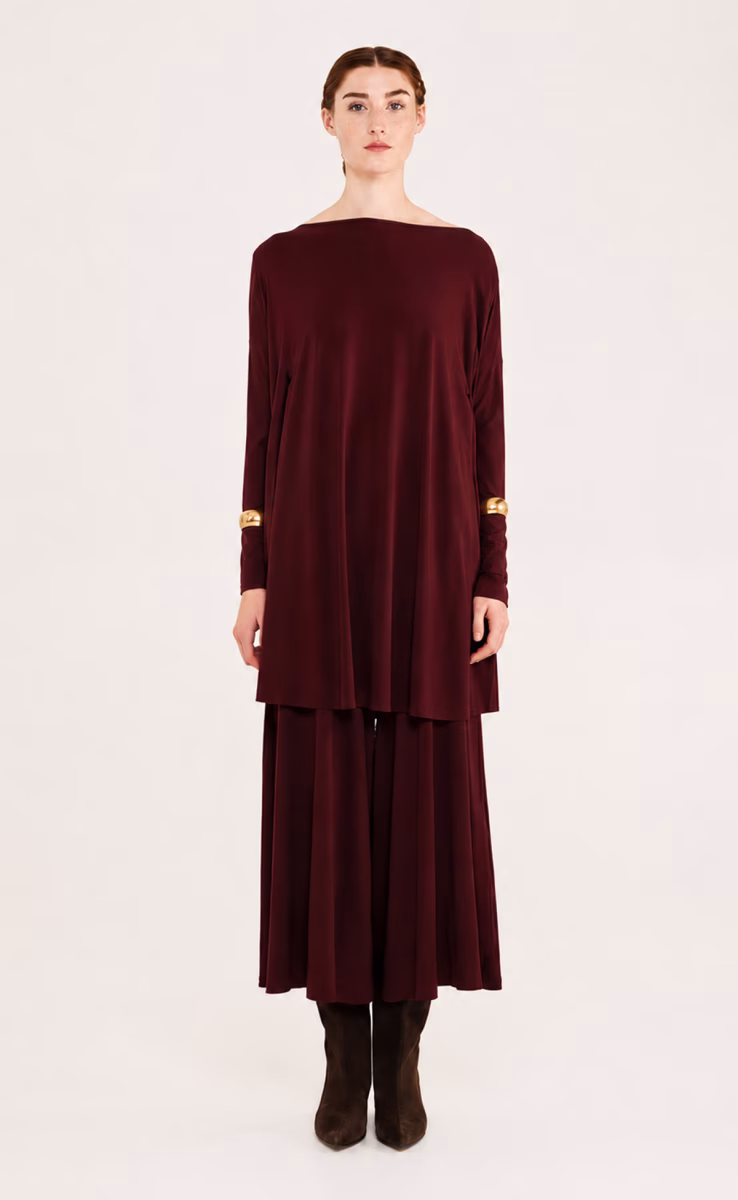 ΜΑΚΡΥΜΑΝΙΚΟ OVERSIZED MINI ΦΟΡΕΜΑ ΚΑΦΕ