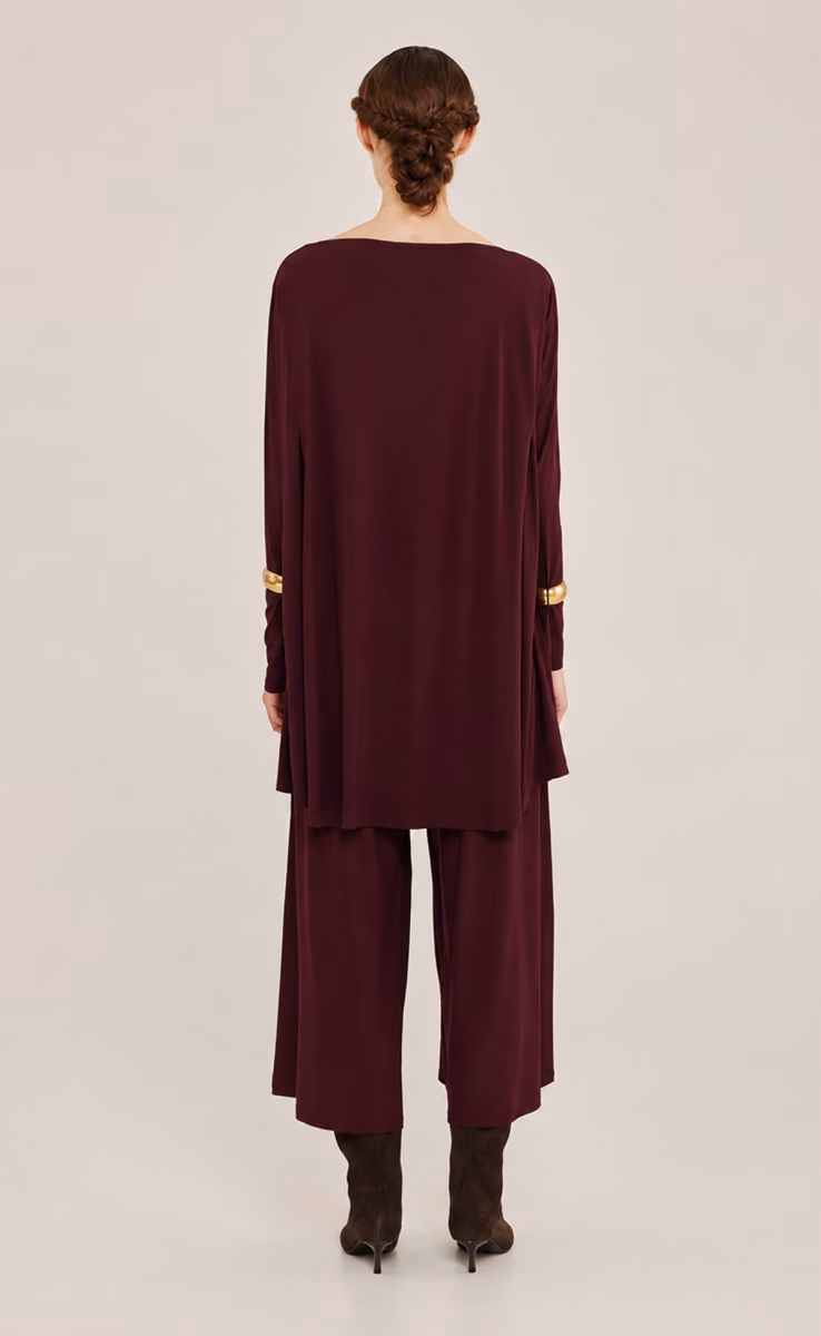 ΜΑΚΡΥΜΑΝΙΚΟ OVERSIZED MINI ΦΟΡΕΜΑ ΚΑΦΕ