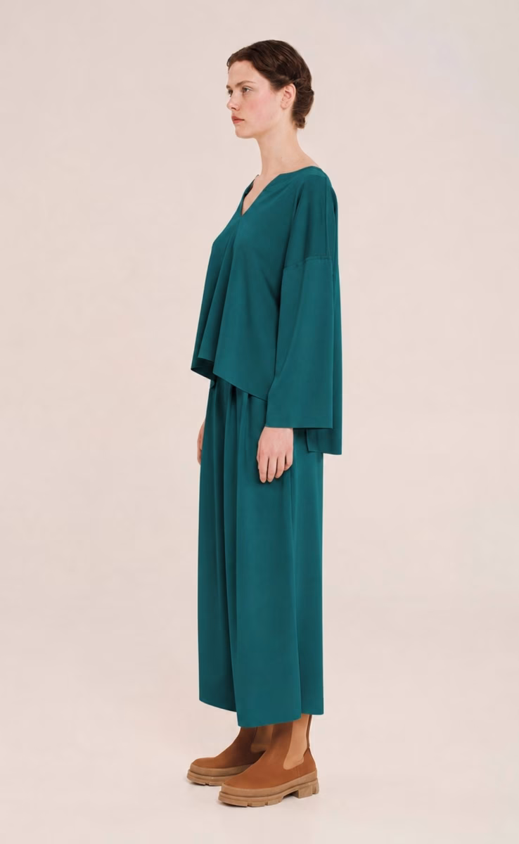 CROP TROUSERS SOPHISTICATED TEAL